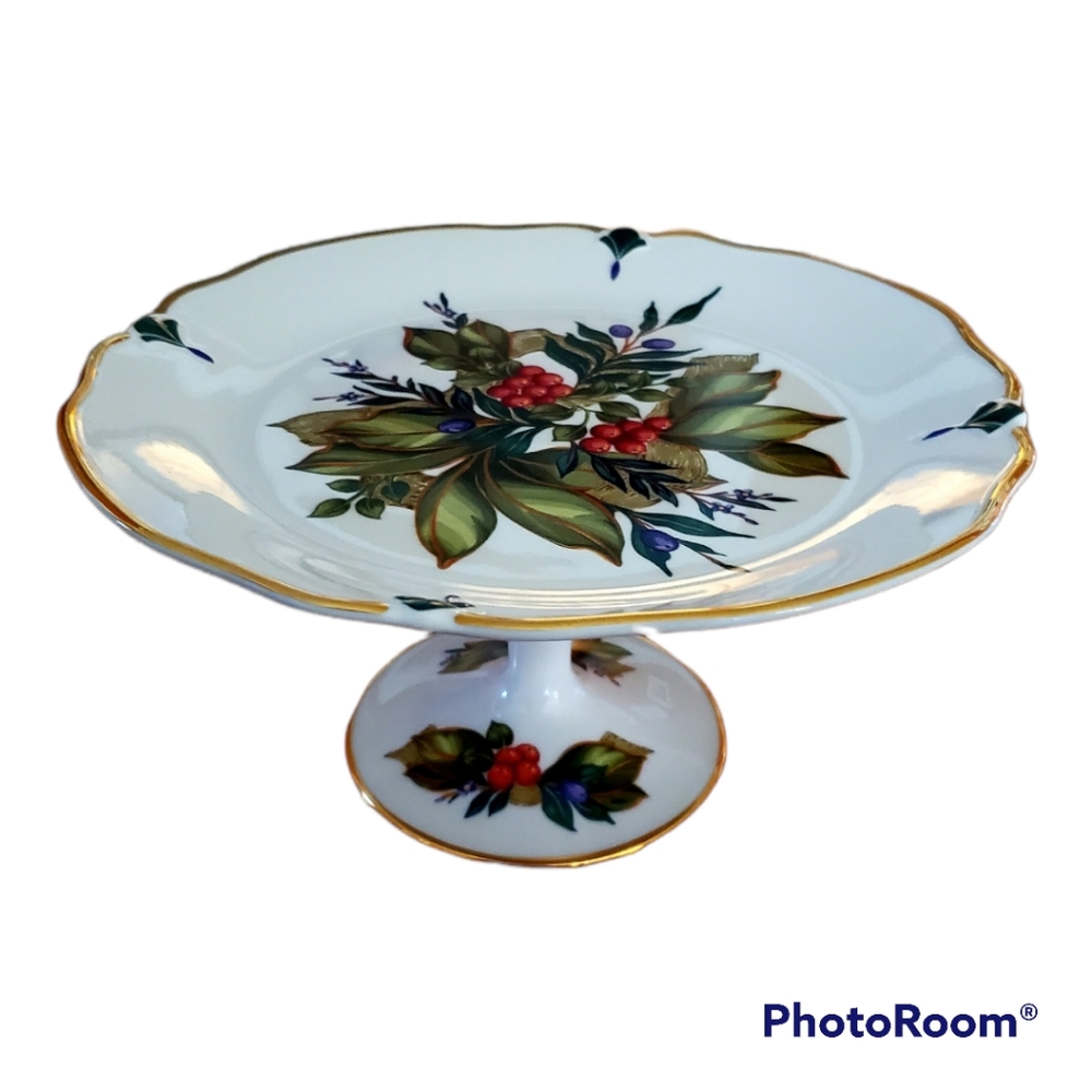 Princess House Winter Garden Small Cake Stand EUC